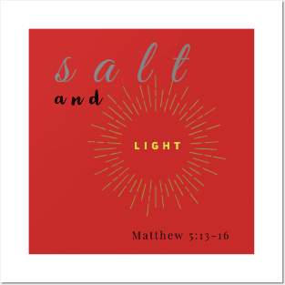 Salt And Light Matthew Five Posters and Art